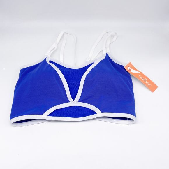 Colsie Women's Contrast Trim Layered Bralette Stunning Blue Size M - Picture 2 of 8